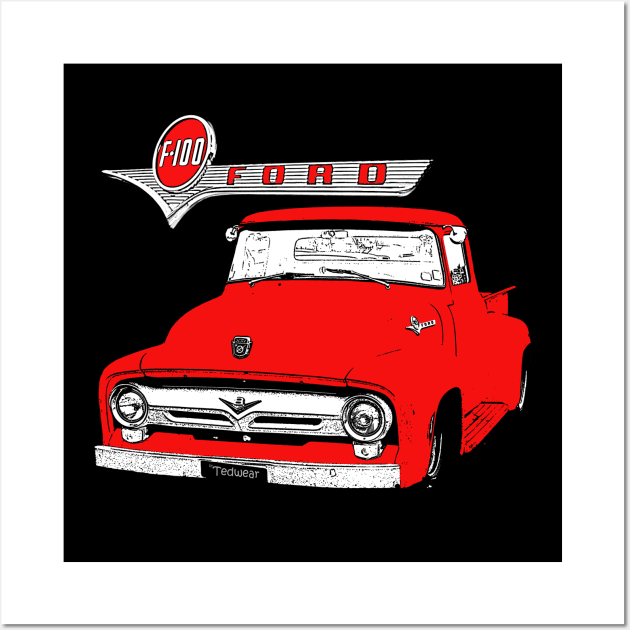 1956 F100 Wall Art by Tedwear